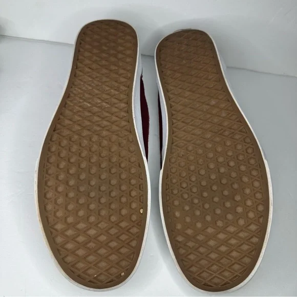 Vans Brigata Suede Low Top Maroon Burgundy Canvas Skateboarding Shoes Size 11 - Picture 8 of 9